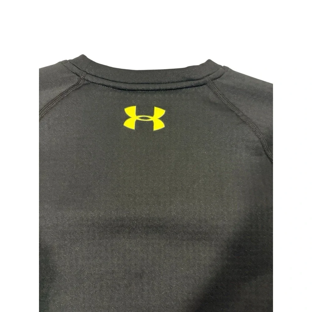 Under Armour Base Layer 3.0 Shirt Mens SMALL Black Coldgear Fitted Waffle‎ Grid